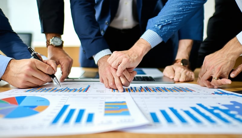 Professional consultants at MK & Associates collaborating on business solutions
